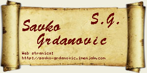 Savko Grdanović vizit kartica